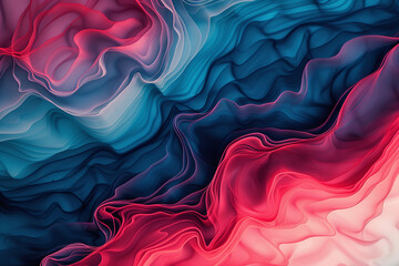 An abstract composition with fluid waves in a dance of vivid red and tranquil blue, creating a dynamic and captivating visual flow.
 - obrazy, fototapety, plakaty