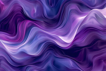 A visually soothing abstract with fluid waves in varying shades of purple, creating a sense of calm and depth.
