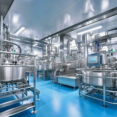 Futuristic Pharmaceutical Lab Interior