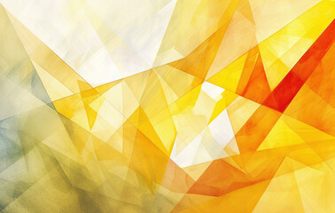Abstract Geometric Triangles in Warm Hues
