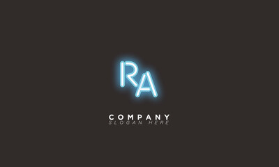 RA Alphabet letters Initials Monogram logo 