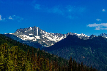 Obraz premium Roadside HWY 1 Glacier National Park British Columbia Canada