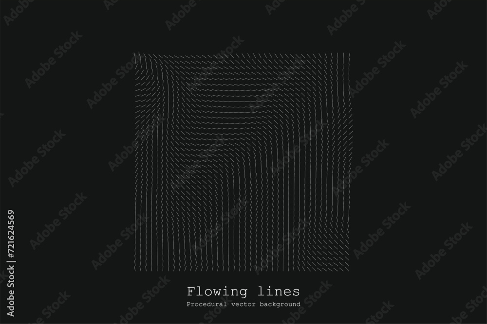 Poster abstract line matrix pattern. noise flow dynamic.