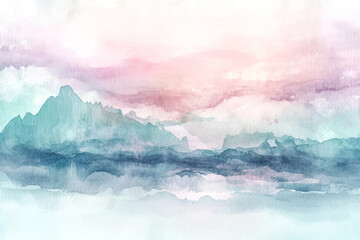 serene and calming design with pastel watercolor washes - obrazy, fototapety, plakaty