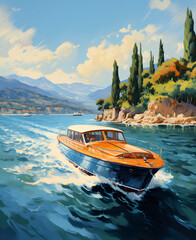 boat on the lake