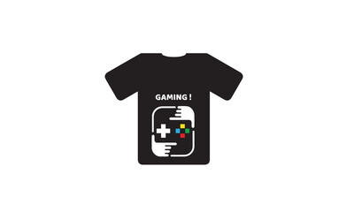 joystick  Icon on T-shirt attractive and colorful logo 
