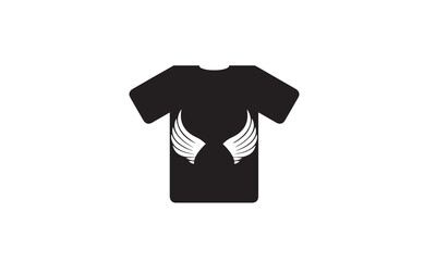 wings Icon on T-shirt attractive and colorfull logo 