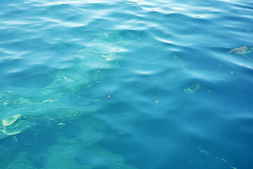 Fototapeta na wymiar Tranquil blue ocean water with gentle ripples.