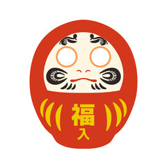 福入ダルマのイラスト