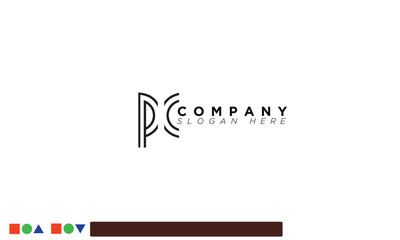pc creative and attractive logo for company and branding 