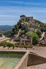 Xativa Castle or Castillo de Xativa - ancient fortification on the ancient roadway Via Augusta in Spain. Xativa, Spain, Europe.