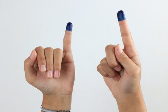 Blue Ink Spots from the Fingers of Indonesia's Presidential Election