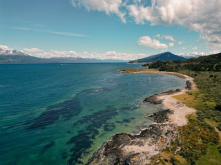 Lapataia bay in National Park Tierra del Fuego, Argentina