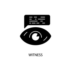 witness concept line icon. Simple element illustration. witness concept outline symbol design.