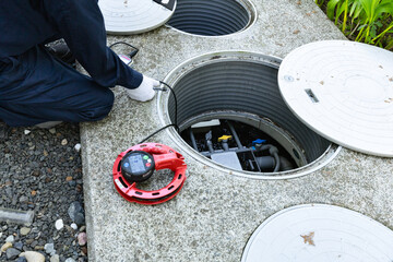 住宅用合併処理浄化槽のメンテナンス保守点検測定