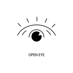 open eye concept line icon. Simple element illustration. open eye concept outline symbol design.