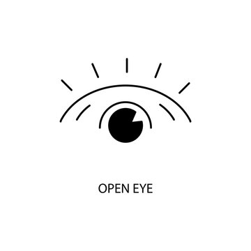 open eye concept line icon. Simple element illustration. open eye concept outline symbol design.