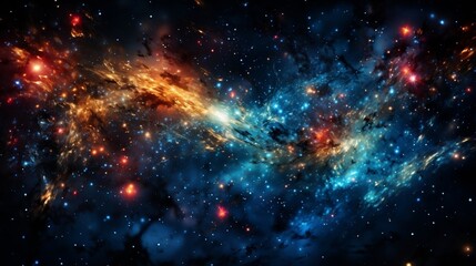 Fototapeta na wymiar Stunning Image of a Colorful Nebula in Space