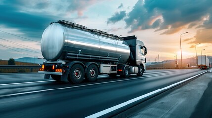 tanker truck carrying oil cargo - Powered by Adobe