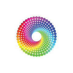 abstract colorful circle busines logo vector background design