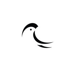 hawk bird logo stylized vector icon illustration