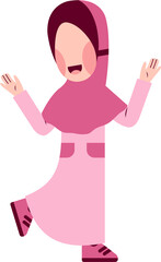 Character Of Happy Hijab Kid