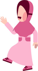 Character Of Happy Hijab Kid