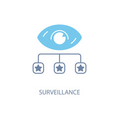 surveillance icons set. Set of editable stroke icons.Vector set of surveillance