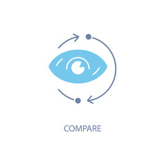compare concept line icon. Simple element illustration. compare concept outline symbol design.
