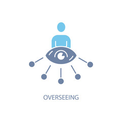 overseeing concept line icon. Simple element illustration. overseeing concept outline symbol design.