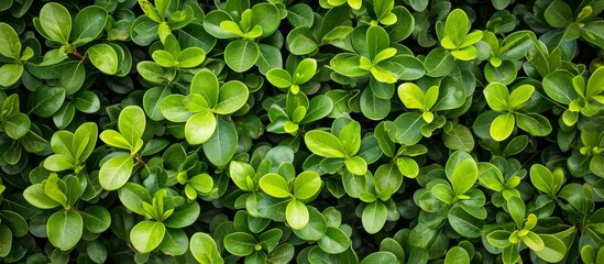 Neatly Cut Green Privet Hedge Close Up Background: Creating a Neatly Cut Green Privet Hedge Close Up Background.