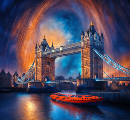 tower bridge London - obrazy, fototapety, plakaty