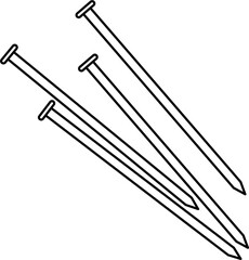 Nails Outline Vector Illustration