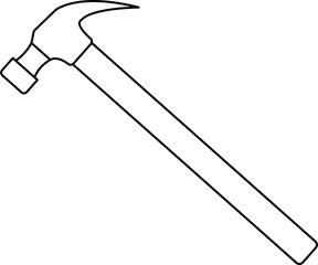 Hammer Outline Vector Illustration