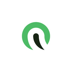 letter q green logo icon vector symbol