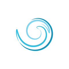 Fototapeta premium ocean wave water symbol stylized logo vector icon