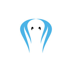Fototapeta premium spirit logo ghost icon vector illustration design