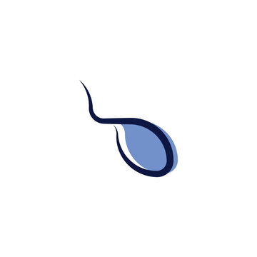 spermatozoon logo vector icon illustration design