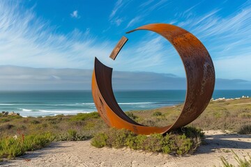 Seaside sculpture trail with ocean views and artistic masterpieces