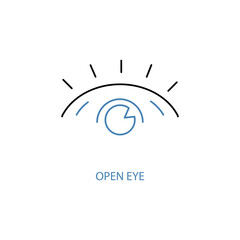 open eye concept line icon. Simple element illustration. open eye concept outline symbol design.