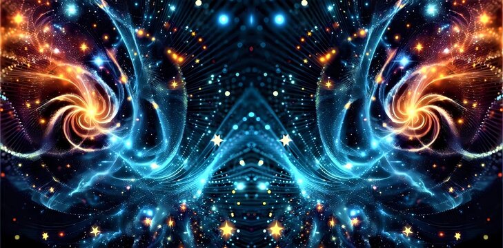 abstract background stars and small light shawing the beauty of galaxy
