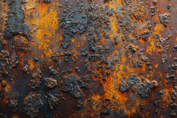 Metal with heavy rust texture