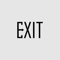 wordmark logo about exit, exit logo wordmark simple editable, vektor, wordmark logo