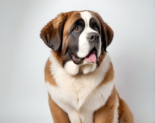 Portrait of the Saint Bernard dog