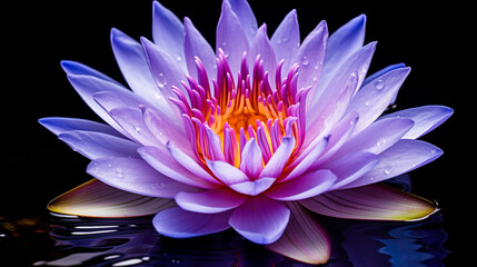 Time lapse of waterlily flower blossom