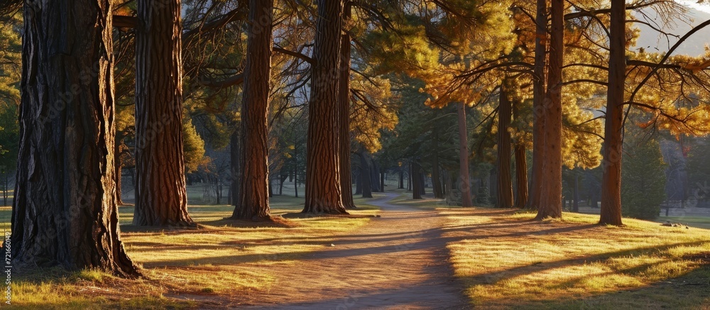 Canvas Prints captivating scenery: big pine tree park boasts majestic big pines in a serene park setting