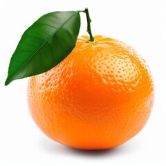 Studio Photography of an Orange on a White Background for Cutout Designs, Fruit Marketing Photo