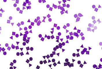 Light Purple vector texture in poly style with circles, cubes.