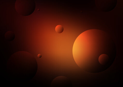 Dark Red vector template with circles. Glitter abstract illustration with blurred drops of rain. New design for ad, poster, banner of your website.
