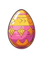 Vector cartoon Easter egg white background